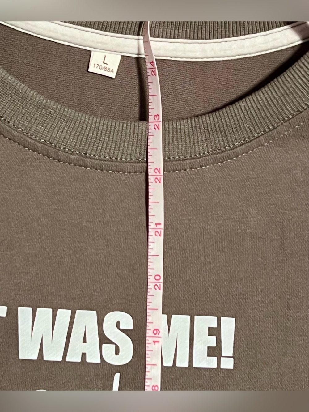 NEW—Olive Green 'It Was Me! I Let The Dogs Out' Pet Lover Sweatshirt Size Large - Picture 6 of 6